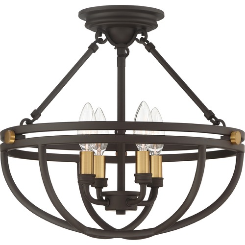 Quoizel Lighting Sergeant Western Bronze Semi-Flush by Quoizel Lighting SRG1716WT