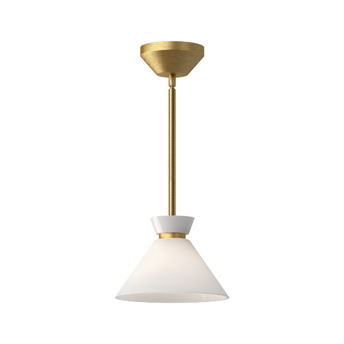 Alora Lighting Halston 8-Inch Wide Pendant in Brushed Gold by Alora Lighting PD470108BGGO