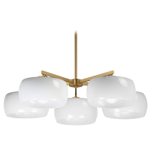 Maxim Lighting Maxim Lighting Glazed Natural Aged Brass Chandelier 26145WTNAB