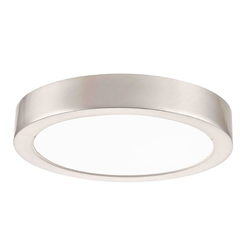 Design Classics Lighting Flat LED Light Surface Mount 6-Inch Round Satin Nickel 3000K 1077LM 6309-SN T16