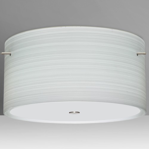 Besa Lighting Besa Lighting Tamburo Satin Nickel LED Semi-Flushmount Light 1KM-4008KR-LED-SN