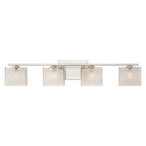 Quoizel Lighting Westcap Brushed Nickel 4-Light Bathroom Light by Quoizel Lighting WCP8604BN