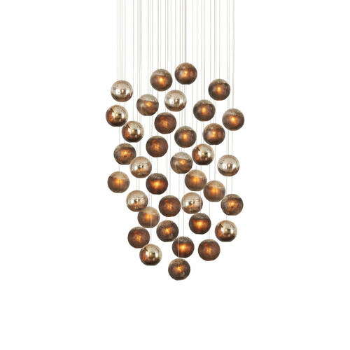 Currey and Company Lighting Pathos 36-Light Multi-Light Pendant in Silver & Gold by Currey & Co 9000-1018