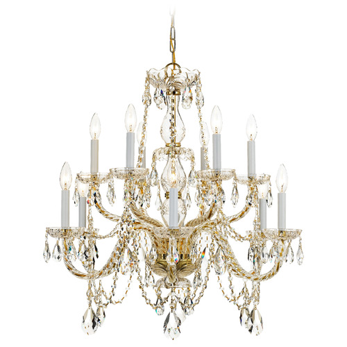 Crystorama Lighting Crystorama Lighting Traditional Crystal Polished Brass Crystal Chandelier 1135-PB-CL-I