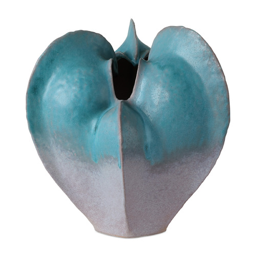 Currey and Company Lighting Currey and Company Free-Form Blue & Dark Gray Vase 1200-0997
