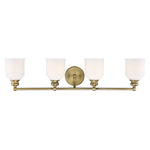 Savoy House Melrose 33.50-Inch Warm Brass Bathroom Light by Savoy House 8-6836-4-322