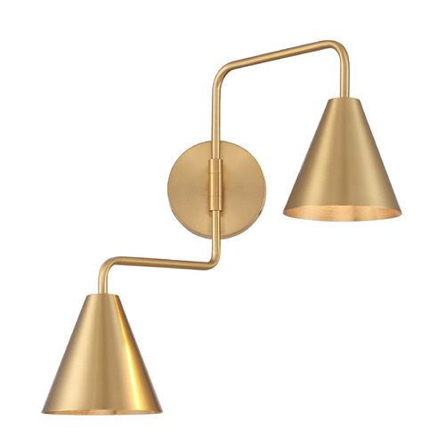 Meridian Meridian Natural Brass Swing Arm Lamp M90111NB