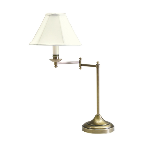 House of Troy Lighting Club Swing-Arm Lamp in Antique Brass by House of Troy Lighting CL251-AB