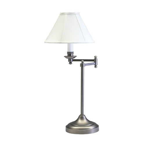 House of Troy Lighting Club Swing-Arm Lamp in Antique Silver by House of Troy Lighting CL251-AS