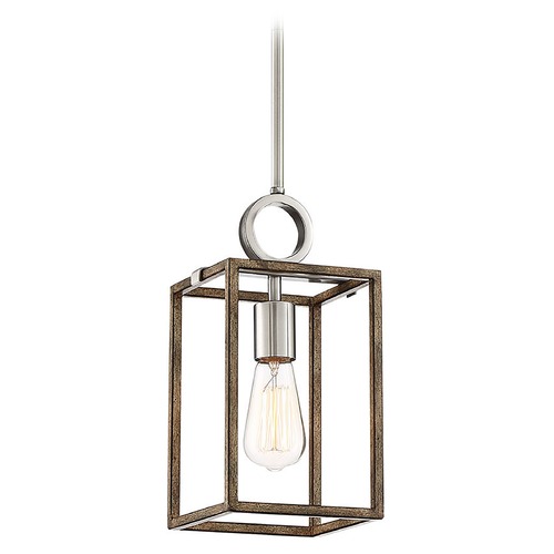Minka Lavery Country Estates Sun Faded Wood with Brushed Nickel Pendant by Minka Lavery 4010-280