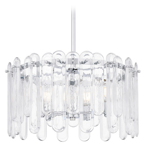 Quoizel Lighting Quoizel Lighting Stiles Polished Chrome Pendant Light with Drum Shade PCSTI2820C