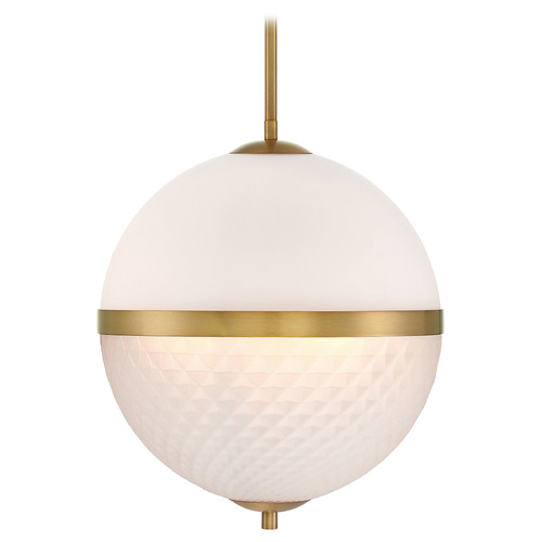 Designers Fountain Lighting Designers Fountain Dia Old Satin Brass Pendant Light with Globe Shade D301C-14P-OSB