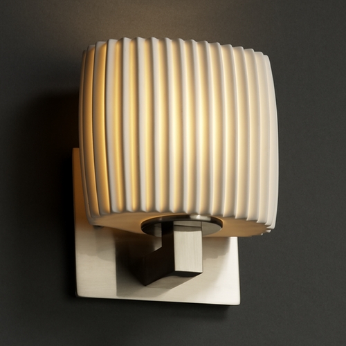 Justice Design Group Limoges Collection Sconce by Justice Design Group POR-8931-30-PLET-NCKL