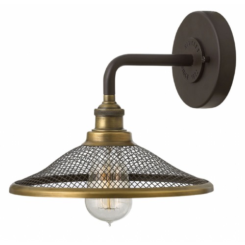 Hinkley Rigby Wall Sconce in Buckeye Bronze with Heritage Brass Accents by Hinkley Lighting 4360KZ