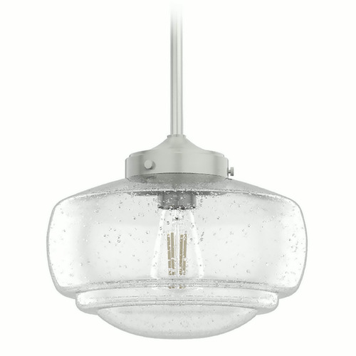 Hunter Fan Company Hunter Fan Company Saddle Creek Brushed Nickel Mini-Pendant Light with Mushroom Shade 19189