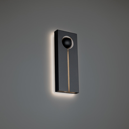 Modern Forms by WAC Lighting Modern Forms Keyhole Black & Textured Brushed Nickel LED Outdoor Wall Light WS-W20516-BK/BN