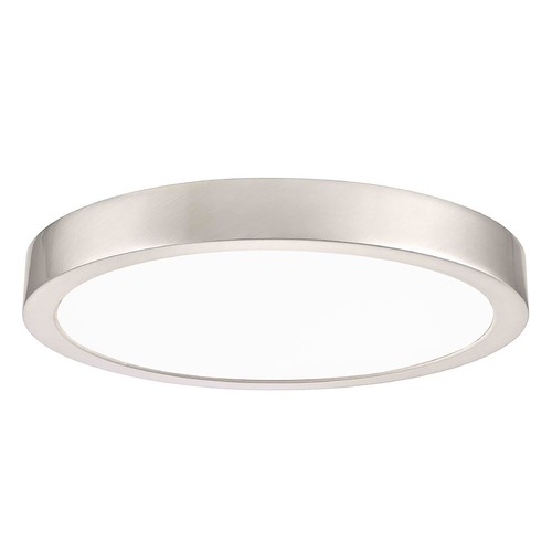 Design Classics Lighting Flat LED Light Surface Mount 8-Inch Round Satin Nickel 3000K 1199LM 8309-SN T16