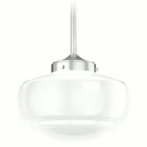 Hunter Fan Company Hunter Fan Company Saddle Creek Brushed Nickel Mini-Pendant Light with Mushroom Shade 19190