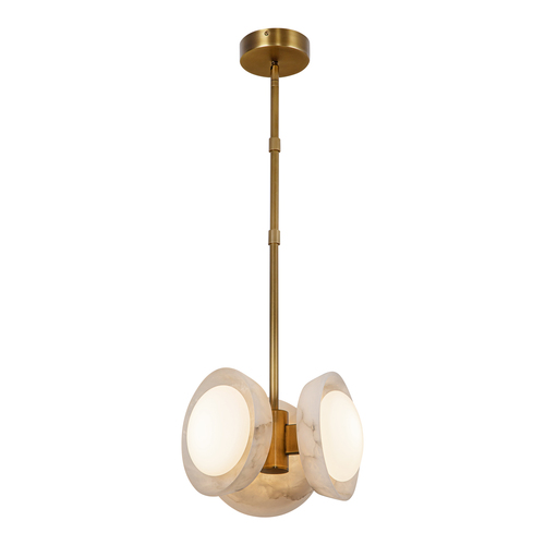 Alora Lighting Alora Lighting Alonso Vintage Brass LED Pendant Light with Oval Shade PD320313VBAR