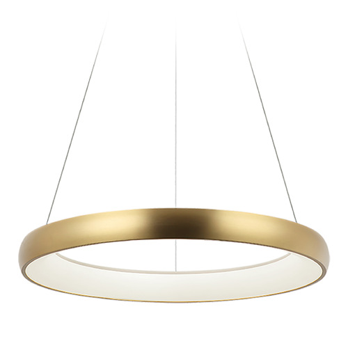 Matteo Lighting Maverick Brushed Gold LED Pendant by Matteo Lighting C32724BG