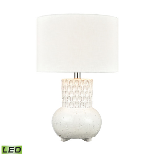 Elk Lighting Elk Lighting Delia White LED Table Lamp with Drum Shade H0019-7991-LED