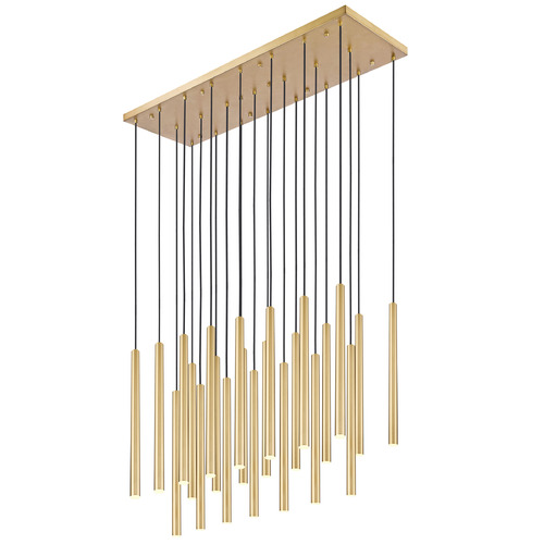 Z-Lite Z-Lite Forest Modern Gold LED Multi-Light Pendant with Cylindrical Shade 919MP24-23L-MGLD-LED