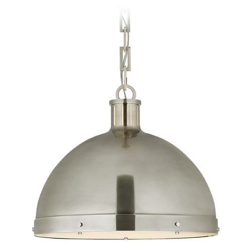 Visual Comfort Signature Collection Thomas OBrien Hicks XL Pendant in Antique Nickel by Visual Comfort Signature TOB5071AN