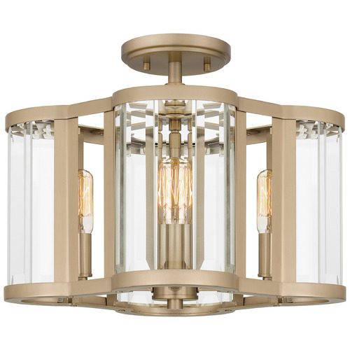 Quoizel Lighting Quoizel Lighting Quoizel Semi-Flush Mount Bronze Gold Semi-Flushmount Light QSF6193BGD