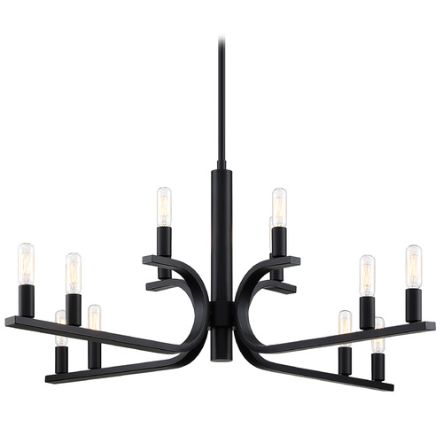 Designers Fountain Lighting Designers Fountain Skye Matte Black Chandelier D314C-12CH-MB