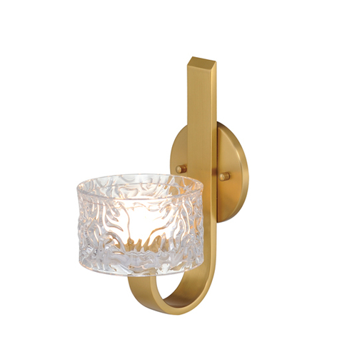 ET2 Lighting Elysian LED Wall Sconce in Natural Aged Brass by ET2 Lighting E11080-124NAB