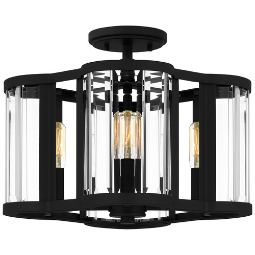 Quoizel Lighting Quoizel Lighting Quoizel Semi-Flush Mount Matte Black Semi-Flushmount Light QSF6193MBK