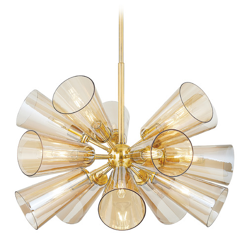 Hudson Valley Lighting Hudson Valley Lighting Hartwood Aged Brass LED Chandelier 2032-AGB