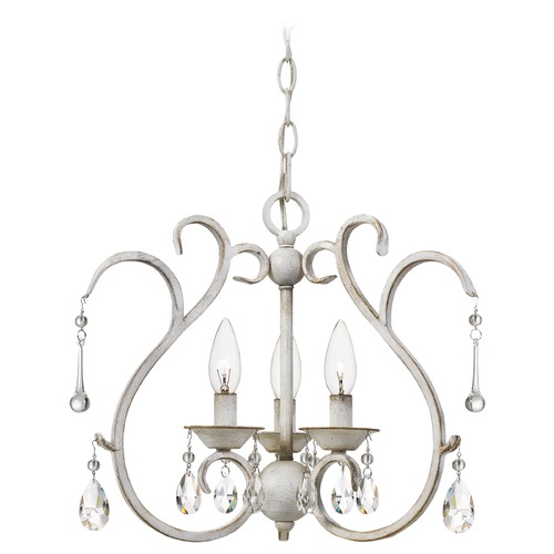 Quoizel Lighting Blanca Antique White 3-Light Chandelier by Quoizel Lighting BLC1716AWH