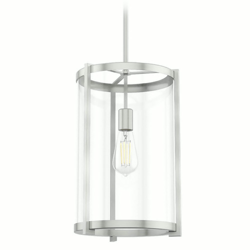 Hunter Fan Company Hunter Fan Company Astwood Brushed Nickel Pendant Light with Cylindrical Shade 19124