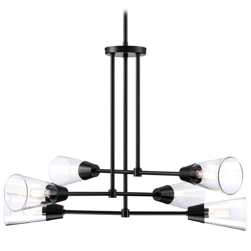 Designers Fountain Lighting Designers Fountain Norro Matte Black Chandelier D290C-6CH-MB