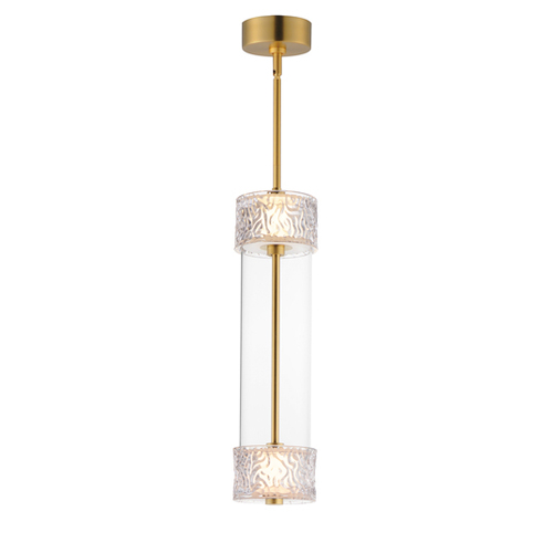 ET2 Lighting Elysian 2-Light LED Mini Pendant in Natural Aged Brass by ET2 Lighting E11082-124NAB