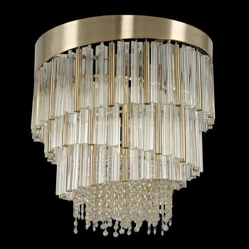 Allegri Lighting Allegri Crystal Espirali Brushed Champagne Gold Semi-Flushmount Light 029850-038-FR001