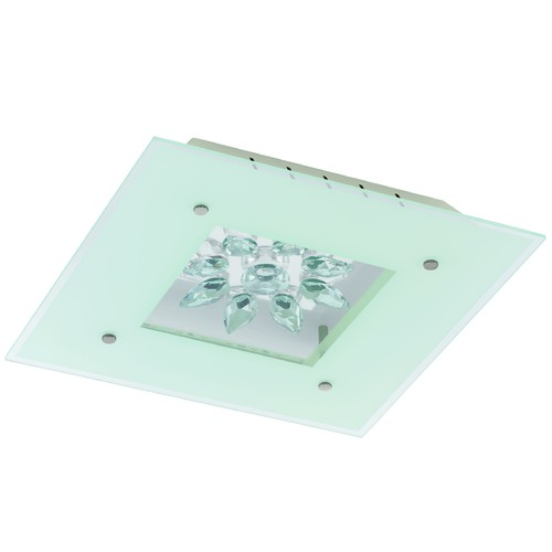 Eglo Lighting Benalua White W& Clear Trim LED Flush Mount by Eglo Lighting 93573A