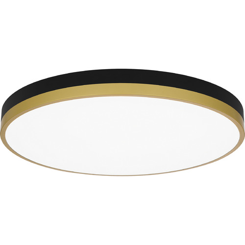 Quoizel Lighting Weldin 20-Inch LED Flush Mount in Black & Gold by Quoizel Lighting WLN1620MBKG