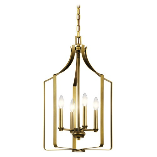 Kichler Lighting Morrigan 15-Inch Natural Brass Chandelier by Kichler Lighting 42496NBR