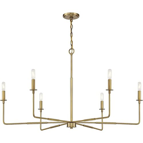 Savoy House Salerno 42-Inch Chandelier in Warm Brass by Savoy House 1-2221-6-322