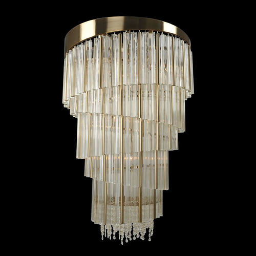 Allegri Lighting Allegri Crystal Espirali Brushed Champagne Gold Pendant Light 029852-038-FR001