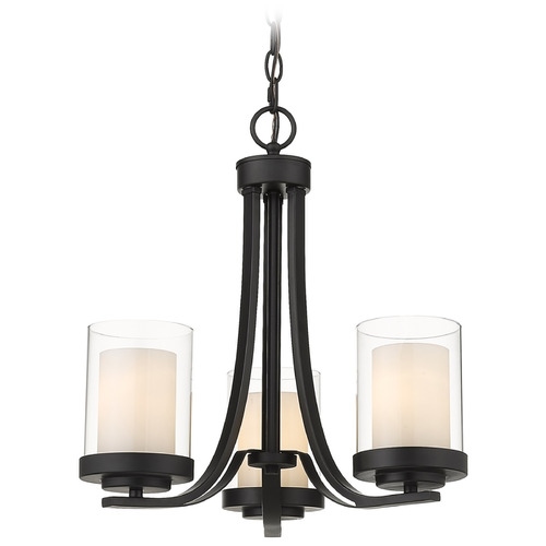 Z-Lite Willow Matte Black Chandelier by Z-Lite 426-3C-MB