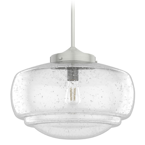 Hunter Fan Company Hunter Fan Company Saddle Creek Brushed Nickel Pendant Light with Mushroom Shade 19193