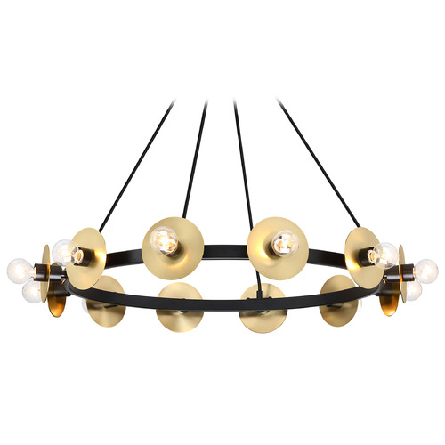 Designers Fountain Lighting Designers Fountain Harmoni Matte Black Chandelier D313C-12CH-MB
