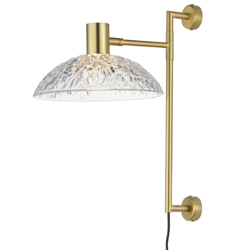Maxim Lighting Maxim Lighting Metropolis Satin Brass LED Plug and Cord Wall Lamp 24980TCSBR