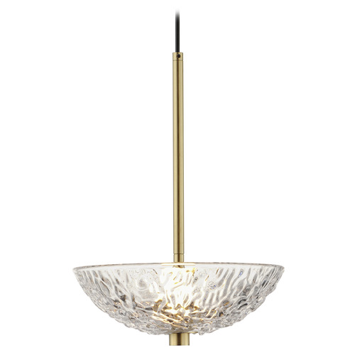 Maxim Lighting Maxim Lighting Metropolis Satin Brass LED Mini-Pendant Light with Bowl / Dome Shade 24981TCSBR