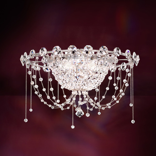 Schonbek Lighting Schonbek Worldwide Lighting Chrysalita Polished Stainless Steel Flushmount Light CM8419N-401R