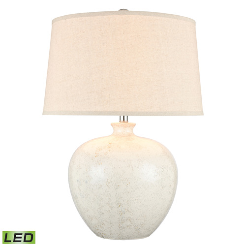 Elk Lighting Elk Lighting Zoe White LED Table Lamp with Empire Shade H0019-8004-LED