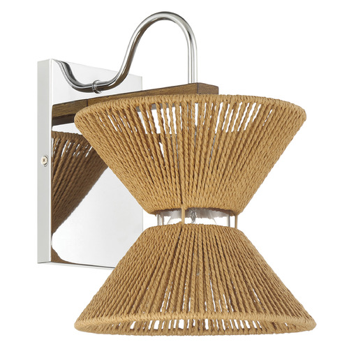 Craftmade Lighting Craftmade Lighting Serena Chrome & Walnut Sconce 58561-CHWAL